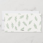 Elegante Botanische Prettige Feestdagen Familie 3  Feestdagenkaart (Achterkant)