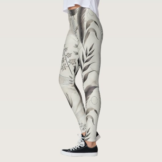 Elegante botanische print high-waisted Leggings (Links)