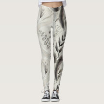 Elegante botanische print high-waisted Leggings