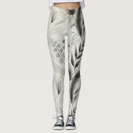 Elegante botanische print high-waisted Leggings