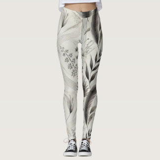 Elegante botanische print high-waisted Leggings