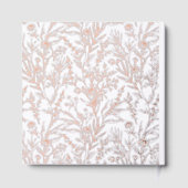 Elegante Botanische Print Roos bruiloft Gastenboek (Achterkant)