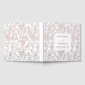 Elegante Botanische Print Roos bruiloft Gastenboek (Volledig)