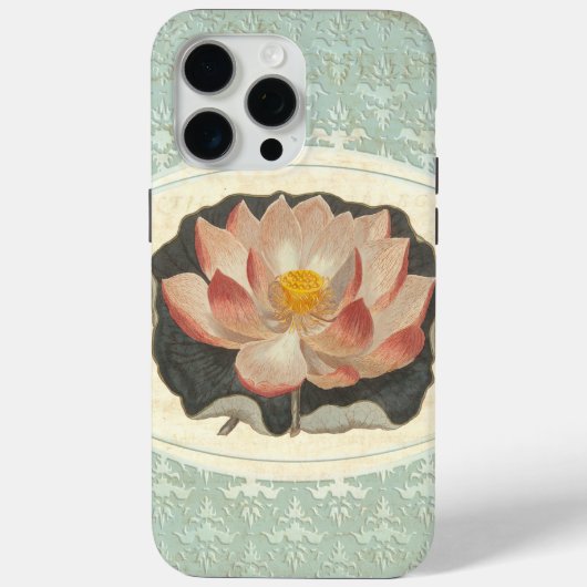 Elegante  botanische print van Lotus Blossom Case-Mate iPhone Case (Achterkant)