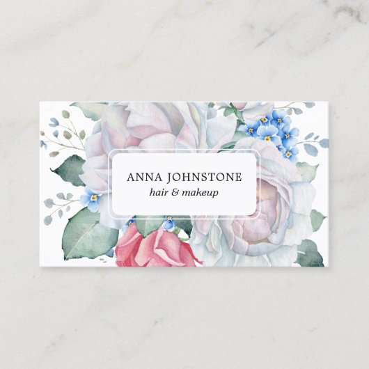 Elegante botanische QR-code | benoeming Visitekaartje (Voorkant)