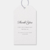 Elegante botanische religieuze kruisdoop cadeaulabel (Achterkant)