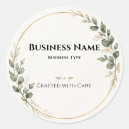 Elegante botanische ronde logo Eucalyptus-verpakki Sticker