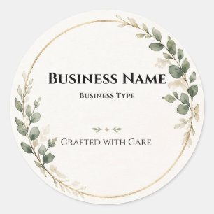 Elegante botanische ronde logo Eucalyptus-verpakki Sticker