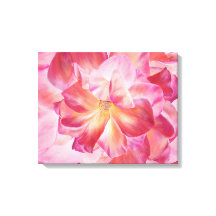 Elegante Botanische Roos Blossom Wrapped Canvas Ar