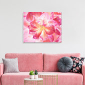 Elegante Botanische Roos Blossom Wrapped Canvas Ar Afdruk (Insitu (Woonkamer))