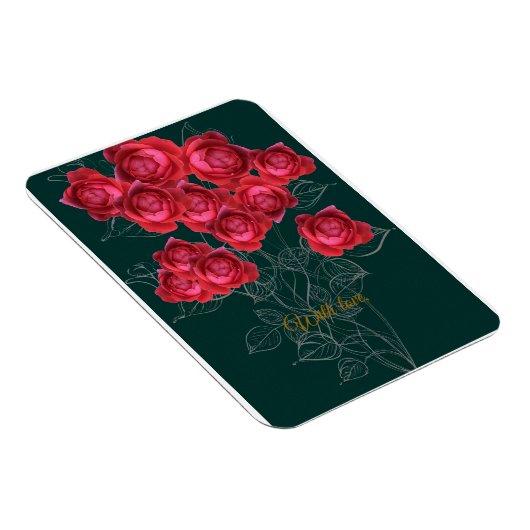 Elegante botanische rouskaart met vouw magneet (Rechterzijde)