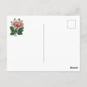 Elegante  Botanische Roze Pioen Bloem Briefkaart (Achterkant)