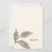 Elegante Botanische Roze Rozen Bloemen Kaart (Achterkant)