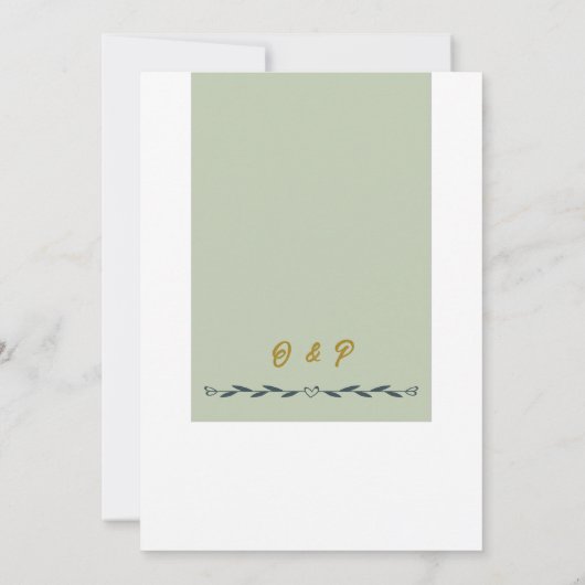 Elegante botanische rozen kaart (Achterkant)