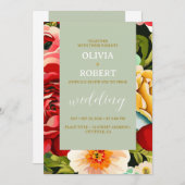 Elegante botanische rozen kaart (Voorkant / Achterkant)