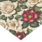 Elegante botanische Rozen Korte Tafelloper (Hoek)