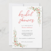 Elegante Botanische Rozen Roze vrijgezellenfeest Kaart (Voorkant)