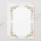 Elegante Botanische Rozen Roze vrijgezellenfeest Kaart (Achterkant)