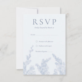 Elegante botanische RSVP bruiloft uitnodiging