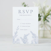 Elegante botanische RSVP bruiloft uitnodiging (Staand voorkant)