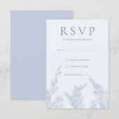 Elegante botanische RSVP bruiloft uitnodiging (Voorkant / Achterkant)