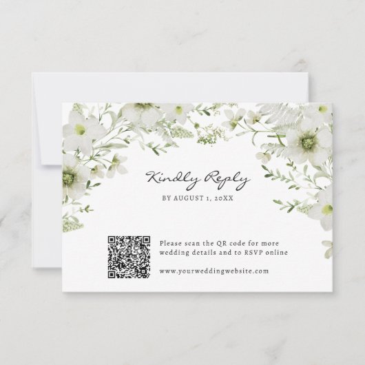 Elegante Botanische RSVP Kaartje (Voorkant)