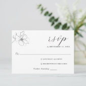 Elegante botanische rustieke RSVP-kaart RSVP Kaartje (Staand voorkant)