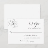 Elegante botanische rustieke RSVP-kaart RSVP Kaartje (Voorkant / Achterkant)