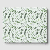 Elegante botanische rustieke script moderne bruilo gastenboek (Achterkant)