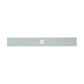 Elegante Botanische Saliegroene Monogram Boho Bloe Uitnodigingen Wikkel (Vlak)