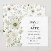 Elegante Botanische Save The Date (Voorkant / Achterkant)