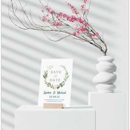 Elegante Botanische Save the Date  Kaart