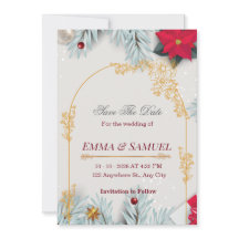 Elegante Botanische 'Save the Date' Trouwuitnodigi