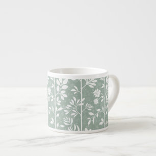 Elegante botanische silhouetten Zachte saliegroene Espresso Kop