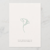 Elegante Botanische Smaragd Monogram Bruiloft Kaart (Achterkant)