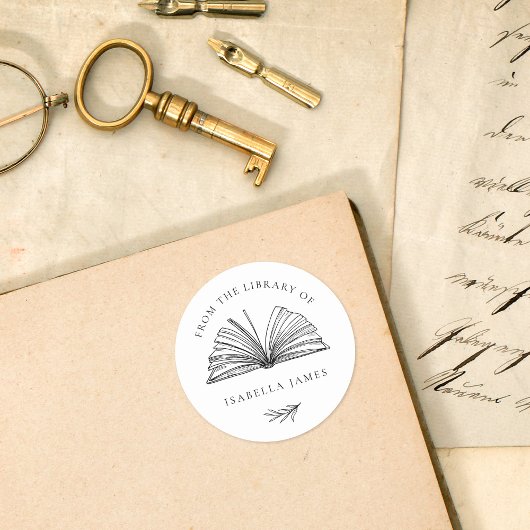 Elegante botanische sticker uit de bibliotheek van