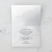 Elegante Botanische Stoffige Blauwe Bloemenbruilof Bedankkaart (Binnen)