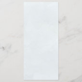 Elegante botanische stoffige blauwe Waterverf brui Menu (Achterkant)