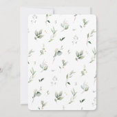 Elegante Botanische Tafelnummer Kaart Gastnamen (Achterkant)