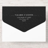 Elegante Botanische Tak Echte Folie bruiloft All In One Uitnodiging (Achterzijde)