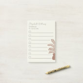 Elegante botanische takenlijst Post-It-briefjes  Post-it® Notes (Op bureau)