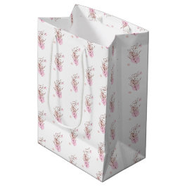 Elegante botanische tas met lijnkunst medium cadeauzakje