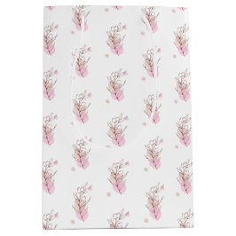 Elegante botanische tas met lijnkunst medium cadeauzakje