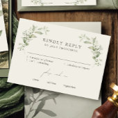 Elegante botanische trouw RSVP-reactiekaart RSVP Kaartje