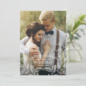 Elegante botanische trouw save the date kaart (Staand voorkant)