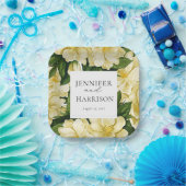 Elegante botanische trouwkaart papieren bordje (Feest)