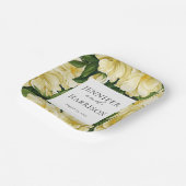 Elegante botanische trouwkaart papieren bordje (Gebogen)