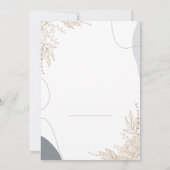 Elegante Botanische Trouwkaart 'Save the Date' Kaart (Achterkant)