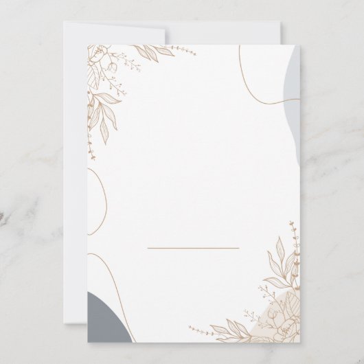 Elegante Botanische Trouwkaart 'Save the Date' Kaart (Achterkant)