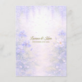 Elegante botanische trouwmenu menu (Achterkant)